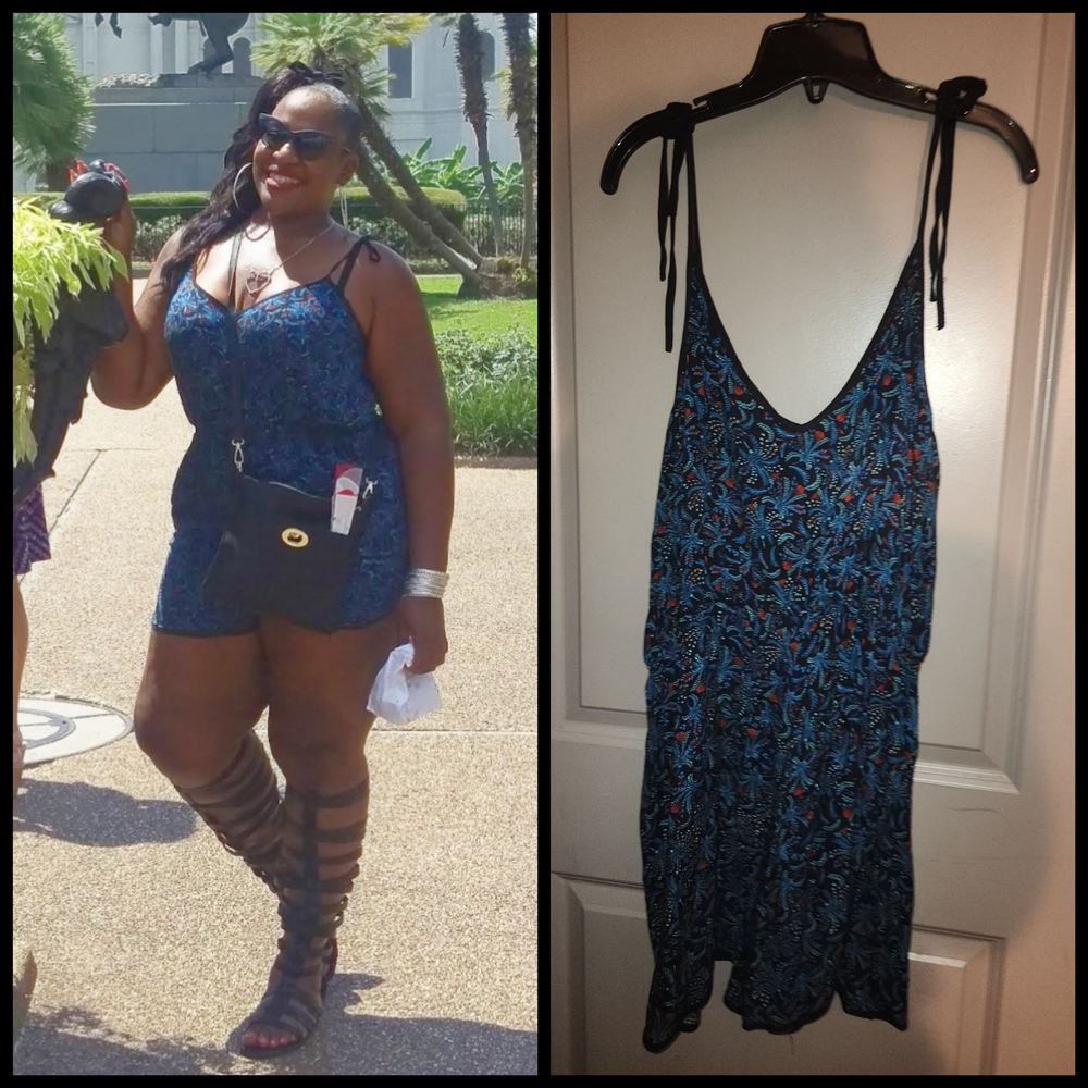 City Chic Blue Floral Romper
